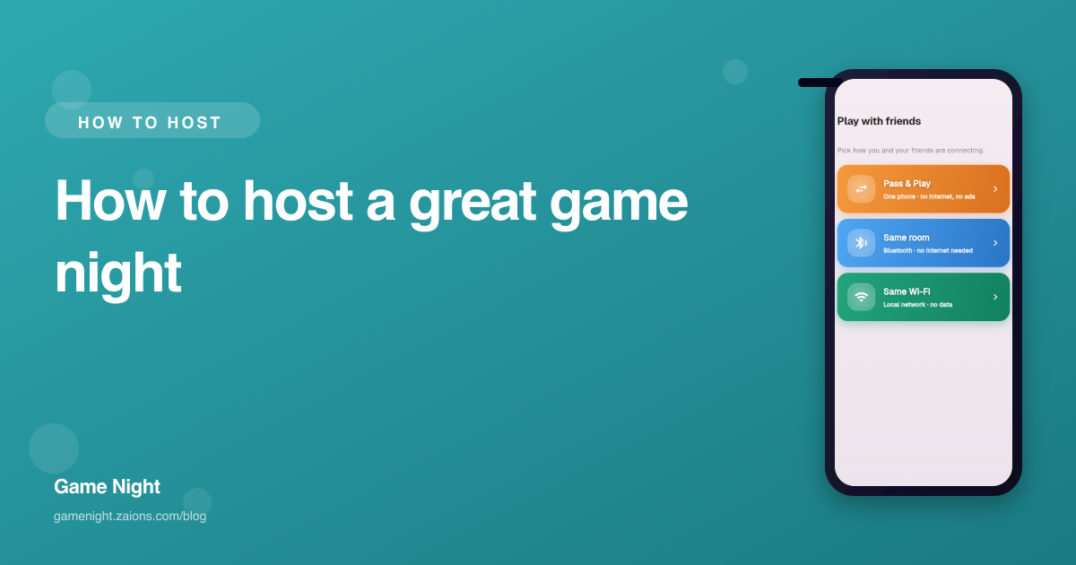 How to host a great game night — Game Night blog hero